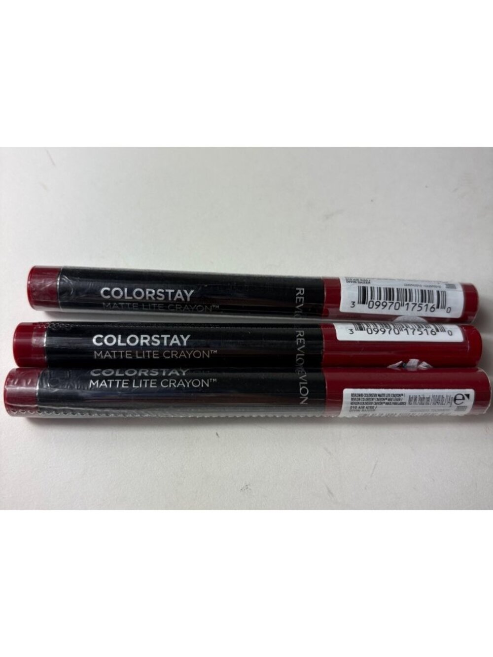 Revlon ColorStay Matte Lite Crayon 010 Air Kiss 0.049 Oz Lip Crayon lot of 3 New